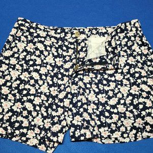 Faded Glory Navy Floral Print Women's Shorts